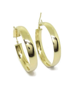 aros grandes de oro 4.90gr ancho 6mm