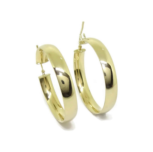 aros grandes de oro 4.90gr ancho 6mm