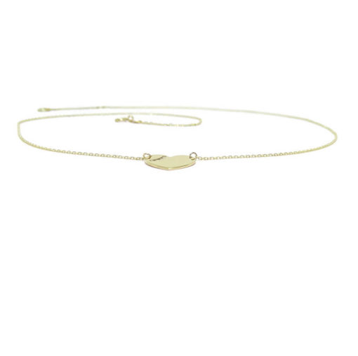 Collar corazón de Oro Amarillo de 18k y circonitas - Imagen 6