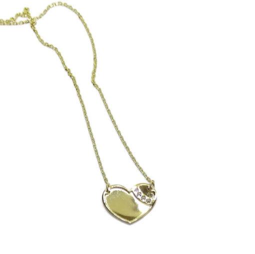Collar corazón de Oro Amarillo de 18k y circonitas - Imagen 7