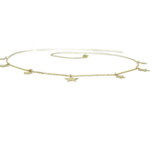 Collar de oro amarillo de 18k con 7 estrellas - Imagen 3