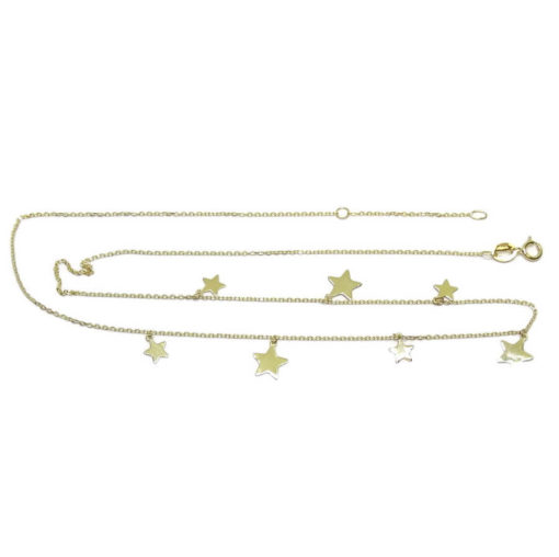 Collar de oro amarillo de 18k con 7 estrellas - Imagen 5