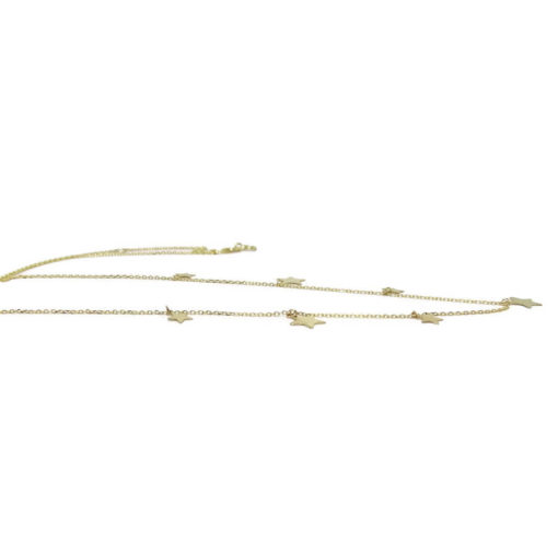 Collar de oro amarillo de 18k con 7 estrellas - Imagen 4