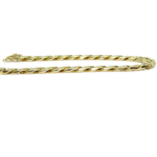 Pulsera para Hombre de Oro Amarillo de 18k Maciza Barbada de 7mm-25.40gr - Imagen 5