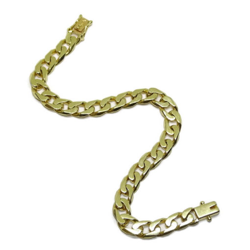 Pulsera para Hombre de Oro Amarillo de 18k Maciza Barbada de 7mm-25.40gr - Imagen 4