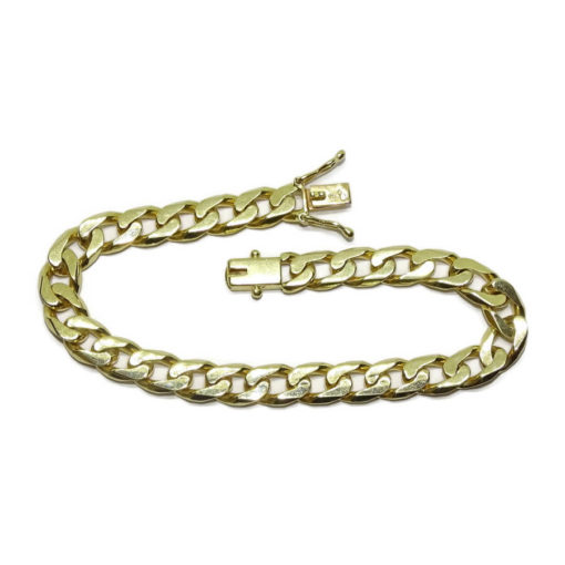 Pulsera para Hombre de Oro Amarillo de 18k Maciza Barbada de 7mm-25.40gr - Imagen 3