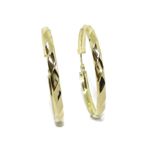 aros de oro enroscados de 3x30 - Imagen 6