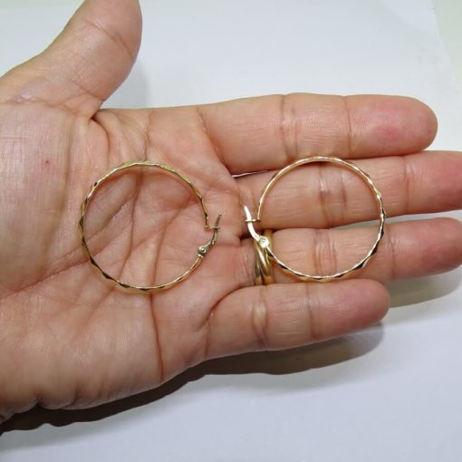 aros de oro enroscados de 3x30 - Imagen 5