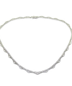 gargantilla mujer de Oro Blanco y Diamantes