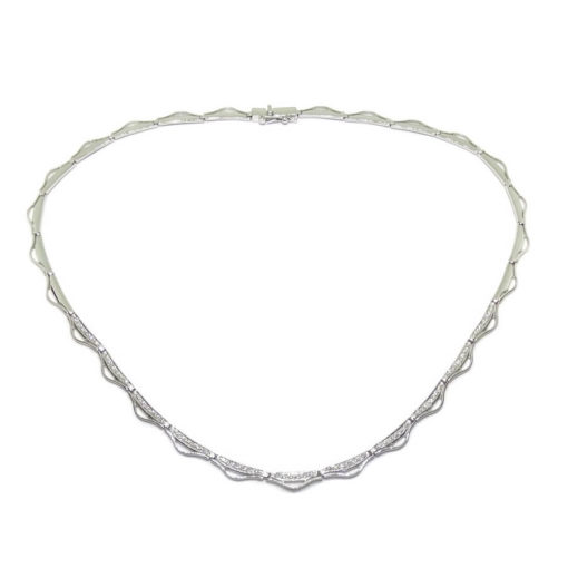 gargantilla mujer de Oro Blanco y Diamantes