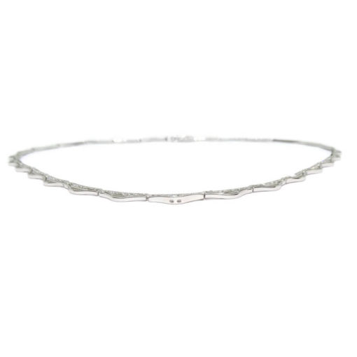 gargantilla mujer de Oro Blanco y Diamantes - Imagen 6