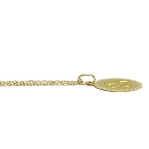 Medalla para bebé con Angelito de 16mm y Cadena Forzada picada de 40cm - Imagen 4