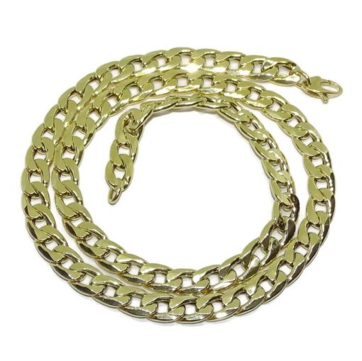 Cadena de oro de 18k de 9.00mm de ancha por 60cm de larga. Modelo barbada plana, hueca que pesa 19.65 gr - Imagen 4
