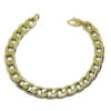 Pulsera para Hombre de Oro de 18k barbada plana de 9.00mm de Ancha 21.00cm de Larga. 7.75gr de oro de 18k