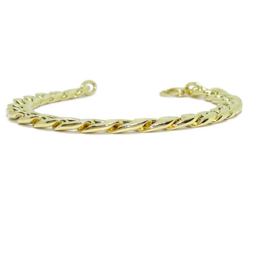 Pulsera para Hombre de Oro de 18k barbada plana de 9.00mm de Ancha 21.00cm de Larga. 7.75gr de oro de 18k - Imagen 5