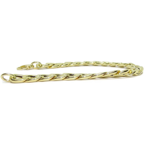 Pulsera para Hombre de Oro de 18k barbada plana de 9.00mm de Ancha 21.00cm de Larga. 7.75gr de oro de 18k - Imagen 4