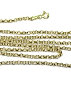 Cadena para Mujer de Oro 18k rolo Plana de 3mm de Ancha y 50cm. 3.50gr de Oro de 18k