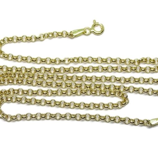 Cadena para Mujer de Oro Amarillo de 18k modelo rolo de 60cm - Imagen 5