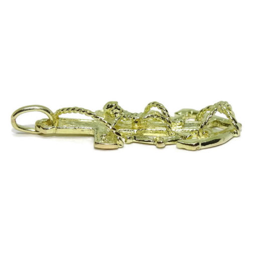 Cruz Marinera de Oro Amarillo de 18k de 2.80cm de Alto, 3.25gr de Oro de 1ª Ley - Imagen 3