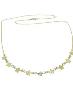 Collar de oro amarillo de 18k con 9 estrellas 2.05gr 45cm - Imagen 3