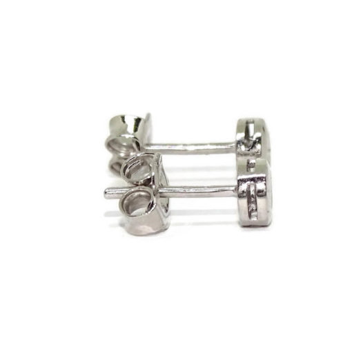 pendientes de diamantes de 0.08cts en oro blanco de 18K. Un lujo para todos los dias. - Imagen 3