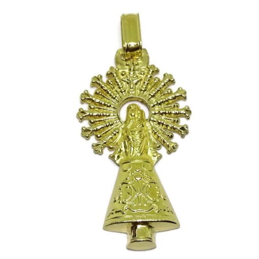 Medalla de la Virgen del Pilar de Oro Macizo de 18k. Peso; 6.10gr de Oro de 18k - Imagen 5