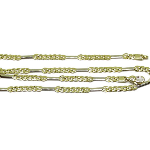 Gargantilla  para Mujer de Oro Blanco y Oro Amarillo de 18k de 45cm de Larga y 4mm de Ancha - Imagen 4