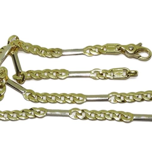 Gargantilla  para Mujer de Oro Blanco y Oro Amarillo de 18k de 45cm de Larga y 4mm de Ancha - Imagen 3