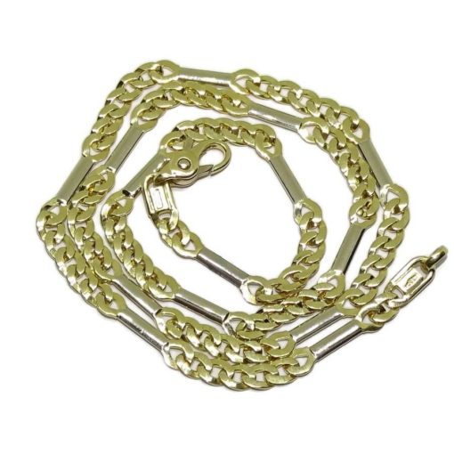Gargantilla  para Mujer de Oro Blanco y Oro Amarillo de 18k de 45cm de Larga y 4mm de Ancha - Imagen 6