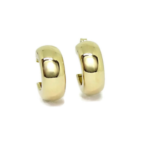 Pendientes tipo aro de oro amarillo de 18K de 8mm de ancho y 2.00cm de altos con cierre presión. Peso: 3.30 gr de oro de 18k - Imagen 7
