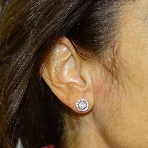 Pendientes de oro blanco de 18k de 9mm. - Imagen 2