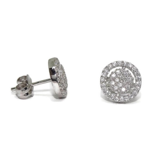 Pendientes de oro blanco de 18k de 9mm. - Imagen 4