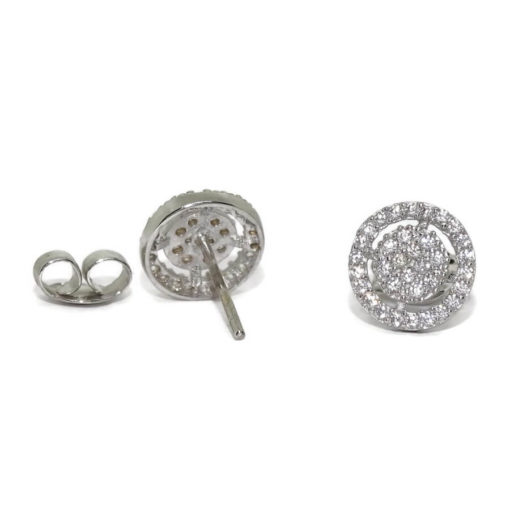 Pendientes de oro blanco de 18k de 9mm. - Imagen 3