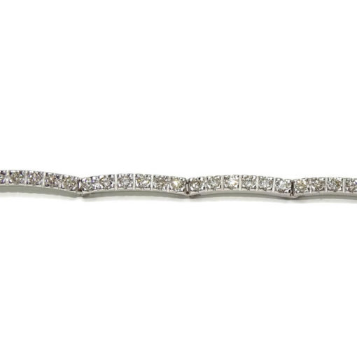 Gargantilla Semi-rígida de Oro Blanco de 18k y 1.05cts de Diamantes. Peso;: 19.10gr - Imagen 4