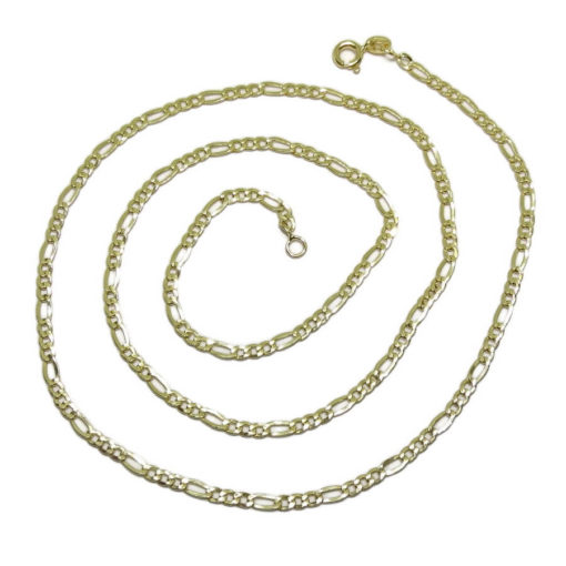 Cadena de Oro Amarillo de 18K para Hombre Modelo 3x1 de 3mm de Ancha por 60cm