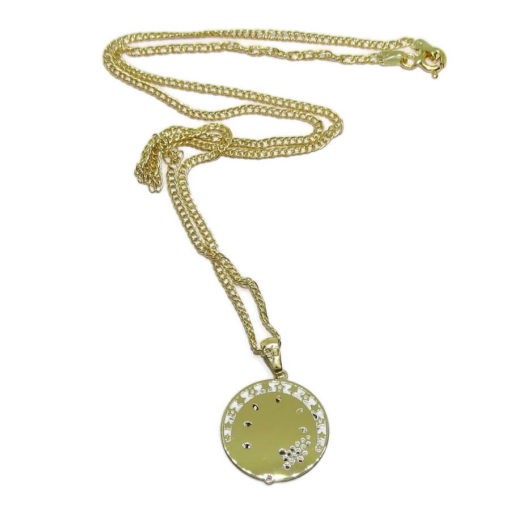 Ideal para comunión Medalla de la Virgen Niña Todo de Oro Amarillo de 18K y nácar - Imagen 5