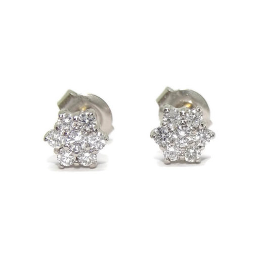 Pendientes diamantes flor, ideal para comunión y mujer.
