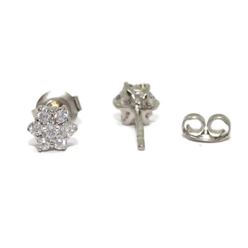 Pendientes diamantes flor, ideal para comunión y mujer. - Imagen 3
