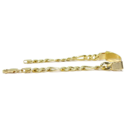 Pulsera para Hombre Grande de Oro de 18k con Placa y Cadena 3x1 - Imagen 4