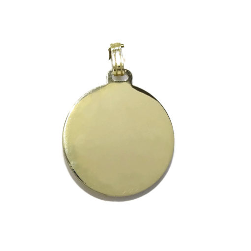 Medalla comunión Virgen niña Bicolor Oro 18k, 18mm - Imagen 5