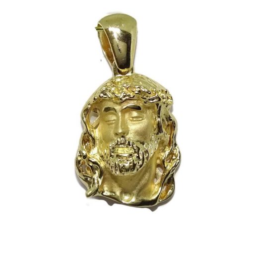 Cara de Cristo pequeña de oro amarillo de 18k