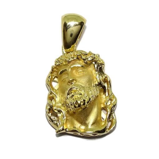 Cara de Cristo pequeña de oro amarillo de 18k - Imagen 3