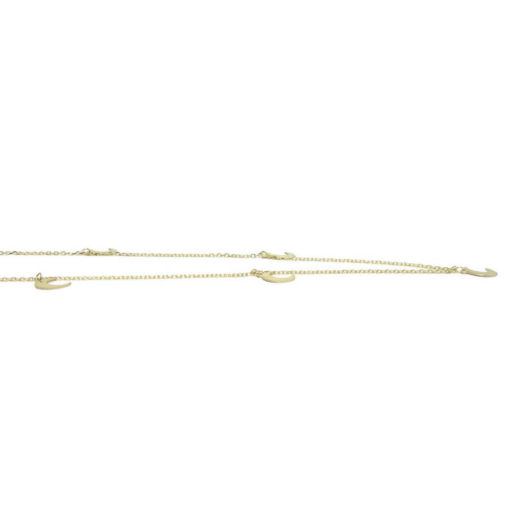Tobillera de oro amarillo de 18k 5 lunas. - Imagen 3