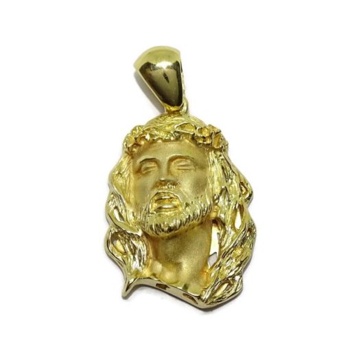 Cara de Cristo mediana de Oro Amarillo de 18k - Imagen 6