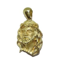Cara de Cristo mediana de Oro Amarillo de 18k