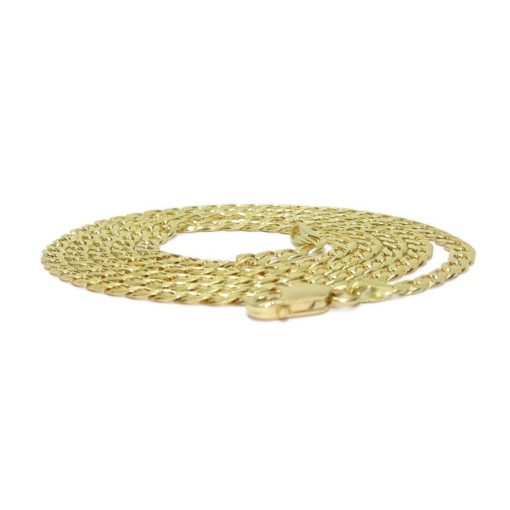 Cadena de oro amarillo de 18k maciza para hombre barbada plana. - Imagen 3
