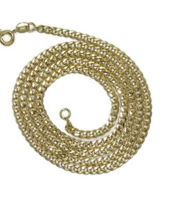 Cadena de Oro Amarillo de 18k de oro para Hombre barbada 3mm