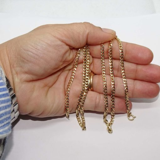 Cadena de Oro Amarillo de 18k de oro para Hombre barbada 3mm - Imagen 3