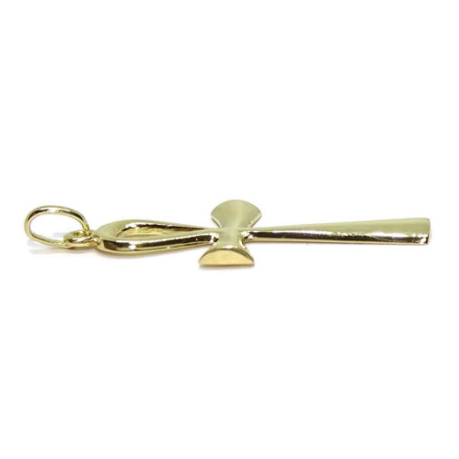 Cruz de la Vida de oro amarillo de 18k mate y brillo. 2.05gr - Imagen 6