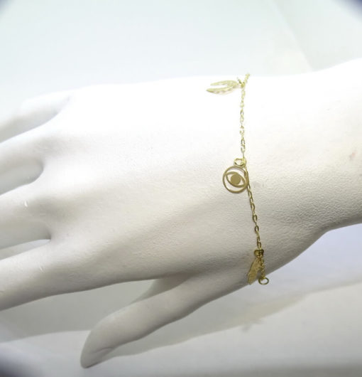 Pulsera de la Suerte de Oro de 18k 5 símbolos - Imagen 2